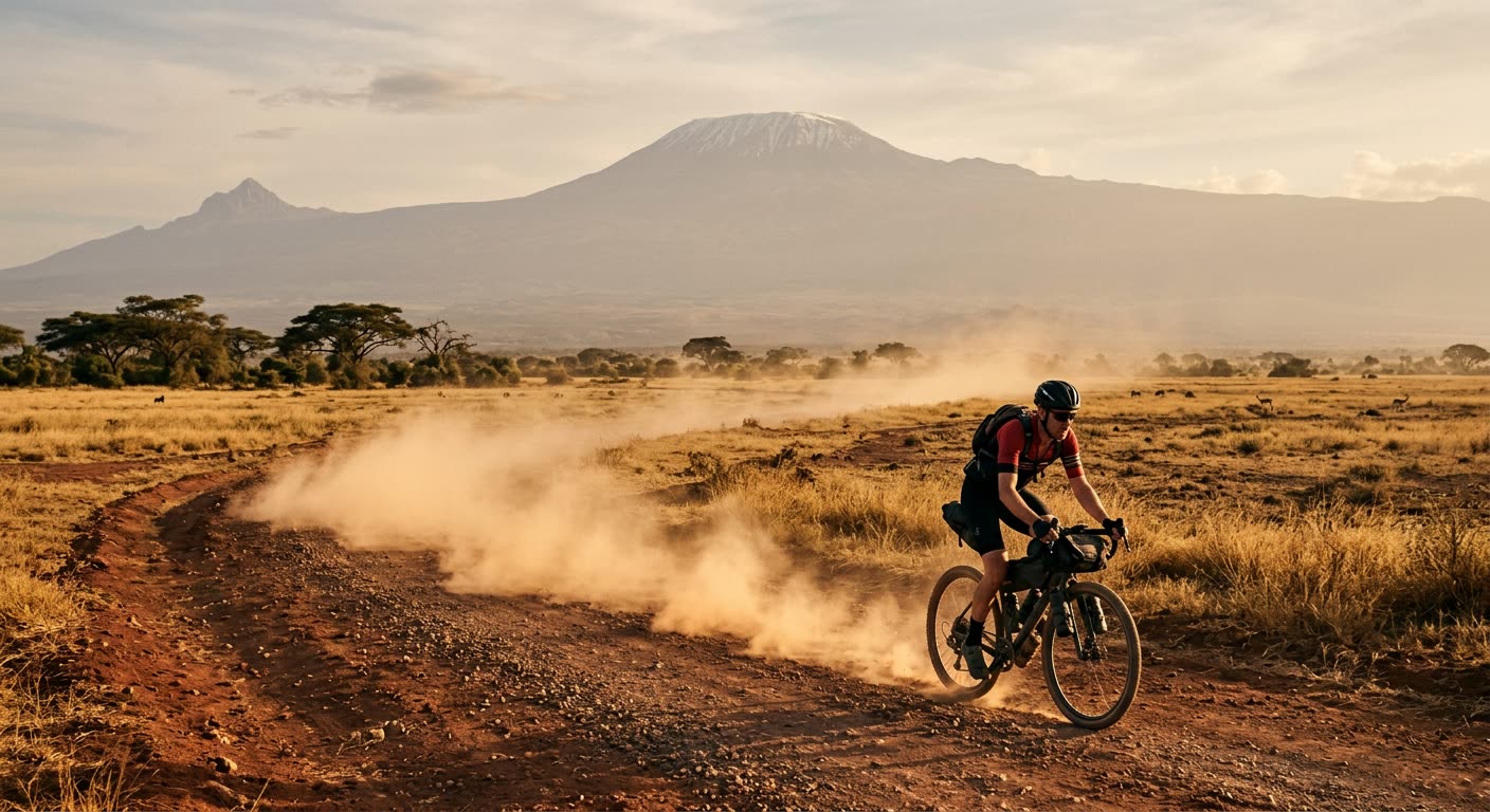 Deelnemersveld van de Kili Gravel Race onderweg